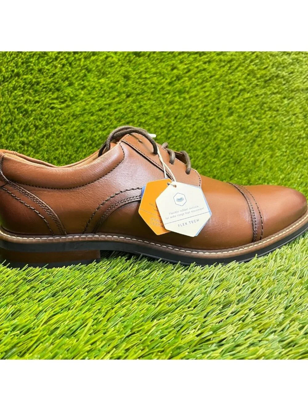 Nunn Bush Westfield Mens Size 10 Brown Casual Classic Cap Toe Oxford Dress Shoes